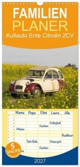 Produktbild: Familienplaner 2027 - Kultauto Ente Citro&euml;n 2CV mit 5 Spalten (Wandkalender, 21 x 45 cm) CALVENDO