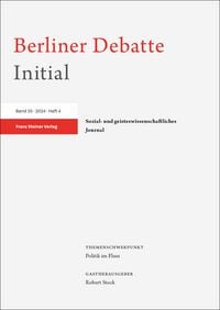Produktbild: Berliner Debatte Initial 35 (2024) 4