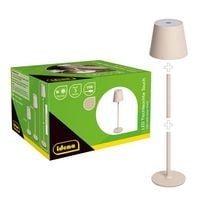 Produktbild: Idena LED Tischleuchte Touch Metall beige 11x24/38cm Akku USB dimmbar 3 Modi Innen und Au&szlig;en