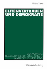 Produktbild: Elitenvertrauen und Demokratie