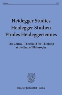 Produktbild: Heidegger Studies - Heidegger Studien - Etudes Heideggeriennes.
