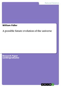 Produktbild: A possible future evolution of the universe