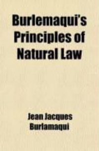 Produktbild: Burlemaqui's Principles of Natural Law