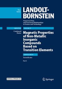 Produktbild: Magnetic Properties of Non-Metallic Inorganic Compounds Based on Transition Elements