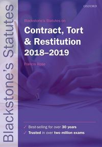 Produktbild: Rose, F: Blackstone's Statutes on Contract, Tort & Restituti