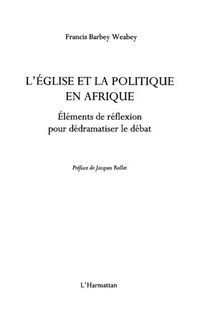 Produktbild: L'eglise et la politique en afrique - elements de reflexion