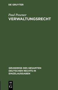 Produktbild: Verwaltungsrecht