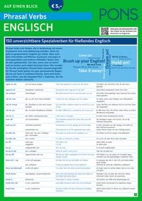 Produktbild: PONS Phrasal Verbs auf einen Blick Englisch