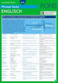 Produktbild: PONS Phrasal Verbs auf einen Blick Englisch