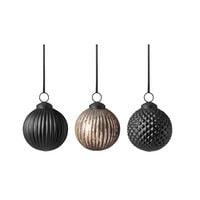 Produktbild: Villeroy & Boch Black Xmas Glas-Weihnachtskugeln 3tlg.