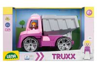LENA® 04451 - Truxx, Kipper mit Spielfigur, rosa, Länge 27 cm 