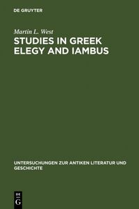 Produktbild: Studies in Greek Elegy and Iambus