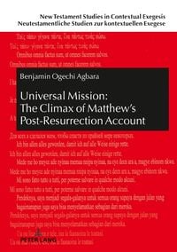 Produktbild: Universal Mission: The Climax of Matthew&rsquo;s Post-Resurrection Account