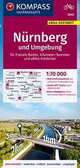 Bild vom Artikel KOMPASS Fahrradkarte 3343 Nürnberg und Umgebung 1:70.000 vom Autor Kompass-Karten GmbH