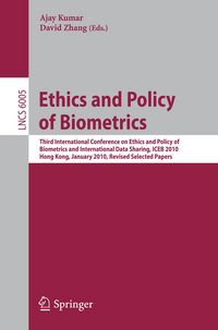 Produktbild: Ethics and Policy of Biometrics