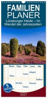 Produktbild: Familienplaner 2027 - L&uuml;neburger Heide &ndash; Im Wandel der Jahreszeiten mit 5 Spalten (Wandkalender, 21 x 45 cm) CALVENDO