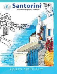 Produktbild: Santorini Greece coloring books for adults.