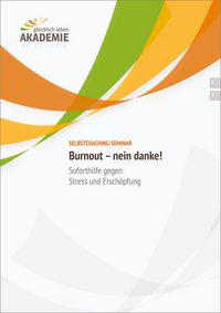 Produktbild: Burnout - nein danke!