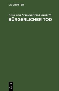 Produktbild: B&uuml;rgerlicher Tod
