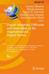 Produktbild: Digital Adoption, Diffusion and Innovation in the Augmented and Digital Society