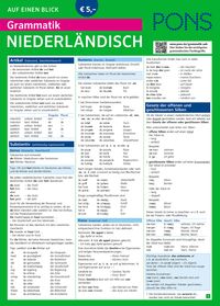 Produktbild: PONS Grammatik auf einen Blick Niederl&auml;ndisch