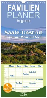 Produktbild: Familienplaner 2026 - Saale-Unstrut - Region aus Wein und Stein mit 5 Spalten (Wandkalender, 21 x 45 cm) CALVENDO