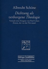 Produktbild: Dichtung als verborgene Theologie (2. erweiterte und &uuml;berarbeitete Aufl.)