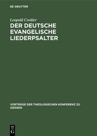 Produktbild: Der deutsche evangelische Liederpsalter