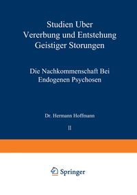 Produktbild: Studien &uuml;ber Vererbung und Entstehung Geistiger St&ouml;rungen
