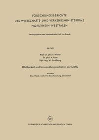 Produktbild: H&auml;rtbarkeit und Umwandlungsverhalten der St&auml;hle