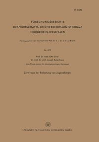 Produktbild: Zur Frage der Belastung von Jugendlichen