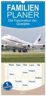 Produktbild: Familienplaner 2027 - Die Faszination der Quadjets mit 5 Spalten (Wandkalender, 21 x 45 cm) CALVENDO