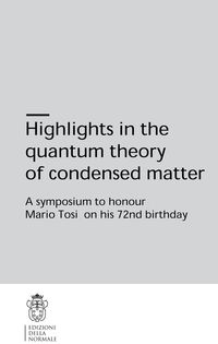 Produktbild: Highlights in the quantum theory of condensed matter