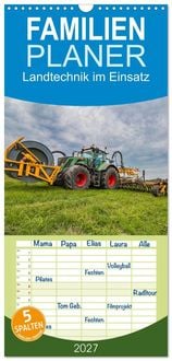 Produktbild: Familienplaner 2027 - Landtechnik im Einsatz mit 5 Spalten (Wandkalender, 21 x 45 cm) CALVENDO