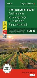 Produktbild: freytag & berndt Wanderkarte WK 023 Thermenregion Baden, Forchtenstein - Rosaliengebirge - Bucklige Welt - Wiener Neustadt 1:50.000