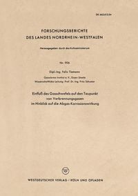 Produktbild: Einflu&szlig; des Gasschwefels auf den Taupunkt von Verbrennungsgasen im Hinblick auf die Abgas-Korrosionswirkung