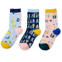 Produktbild: Lesesocken 3er-Pack 'Buchauswahl' Gr&ouml;&szlig;e 36 - 41