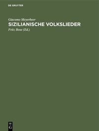 Produktbild: Sizilianische Volkslieder