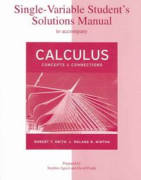 Produktbild: Single-Variable Student's Solutions Manual for Use with Calculus: Concepts and Connections