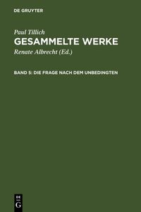 Produktbild: Die Frage nach dem Unbedingten