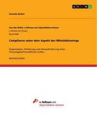 Produktbild: Compliance unter dem Aspekt des Whistleblowings