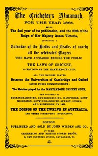 Produktbild: Wisden Cricketers' Almanack 1865