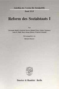 Produktbild: Reform des Sozialstaats I.