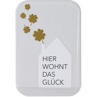 Produktbild Magnet Hier wohnt das Glück 8,9x5,9x0,4cm