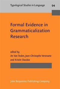 Produktbild: Formal Evidence in Grammaticalization Research