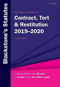 Produktbild: ROSE, F: Blackstone's Statutes on Contract, Tort & Restituti