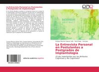 Produktbild: La Entrevista Personal en Postulantes a Postgrados de Implantolog&iacute;a