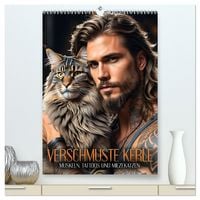 Produktbild: Verschmuste Kerle - Muskeln, Tattoos und Miezekatzen (hochwertiger Premium Wandkalender 2026 DIN A2 hoch), Kunstdruck in Hochglanz