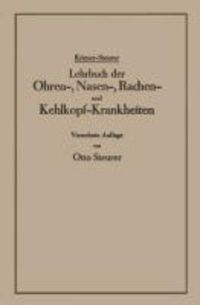 Produktbild: Lehrbuch der Ohren-, Nasen-, Rachen- und Kehlkopf-Krankheiten