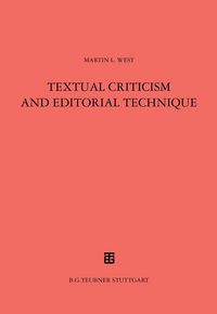 Produktbild: Textual Criticism and Editorial Technique